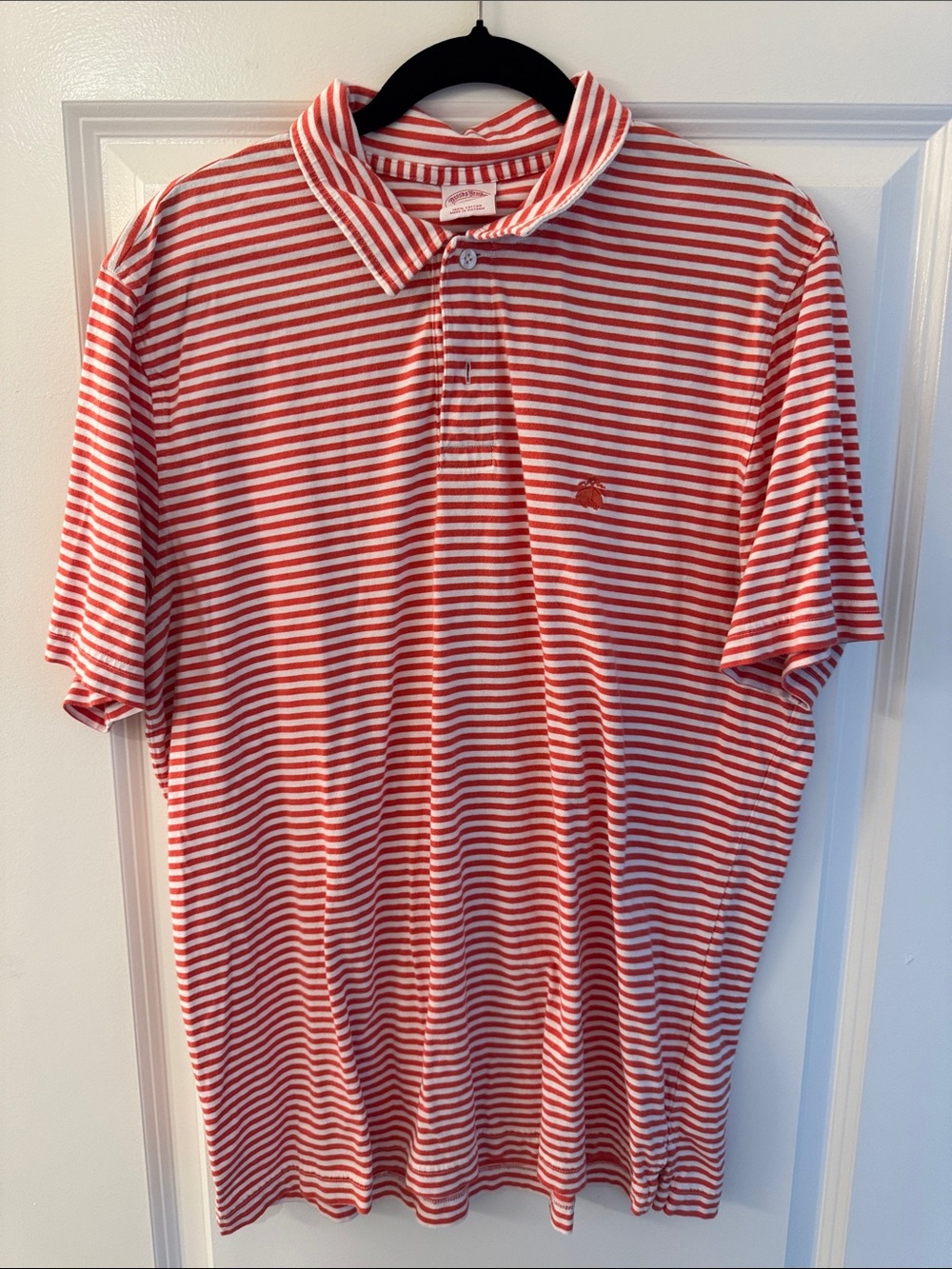 Brooks Brothers Red and White Striped Polo